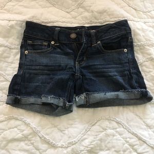 american eagle rolled shorts